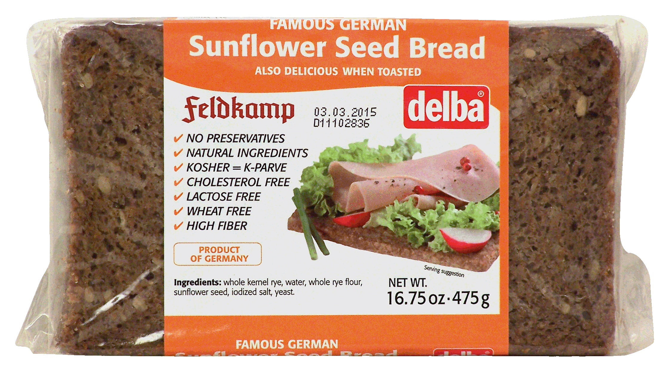 Feldkamp Famous German sunflower seed bread loaf Full-Size Picture